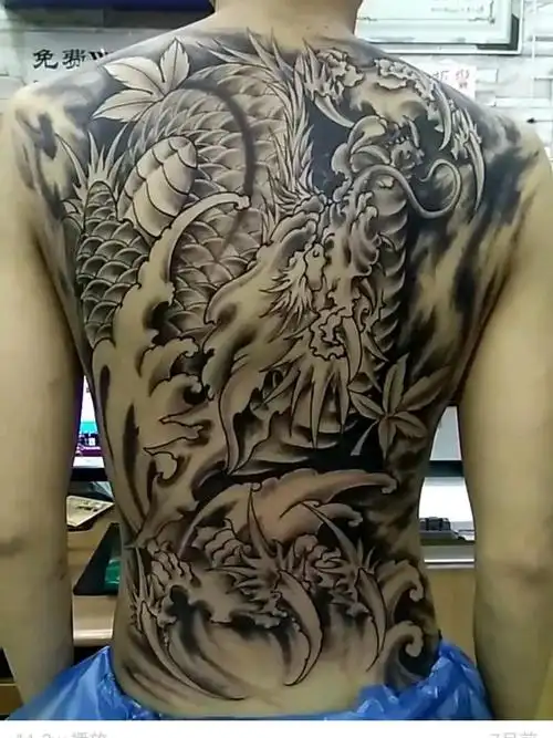 大满背_纹身图案手稿图片_孙玉的纹身作品集