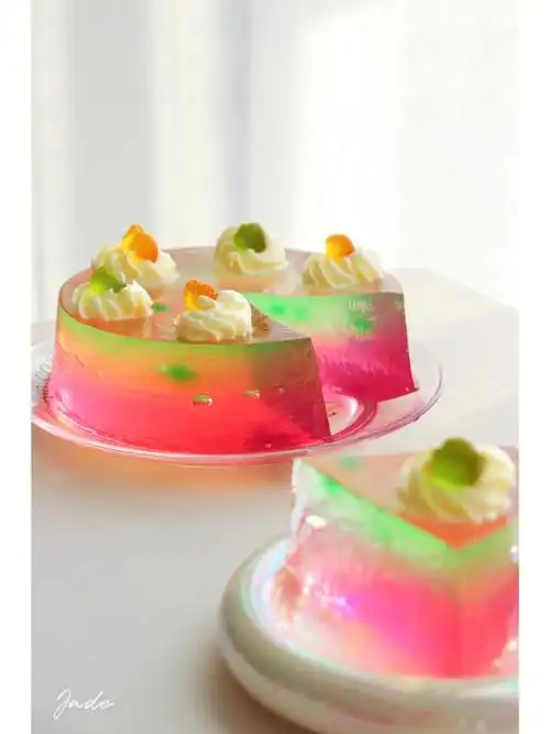 渐变水晶果冻蛋糕真的有被梦幻到