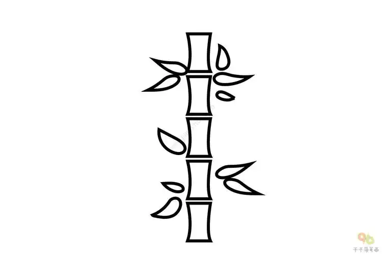 翠绿的竹子简笔画图片