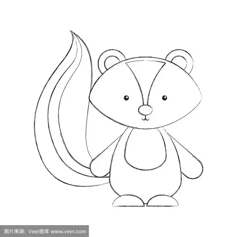 臭鼬的卡通动物