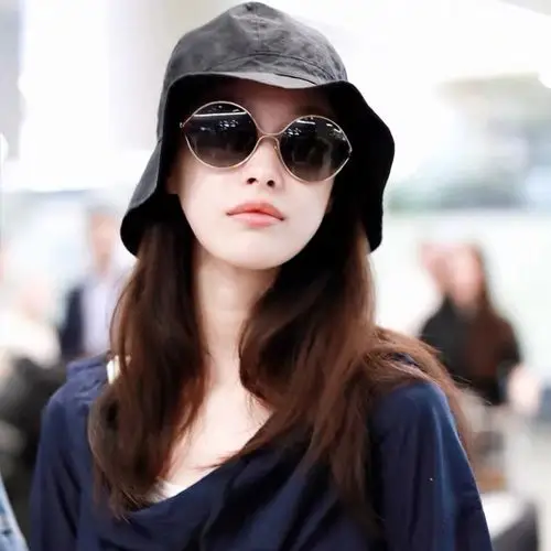 gucci/古驰 亚版太阳镜古驰男女复古圆框墨镜倪妮明星同款眼镜gg0253