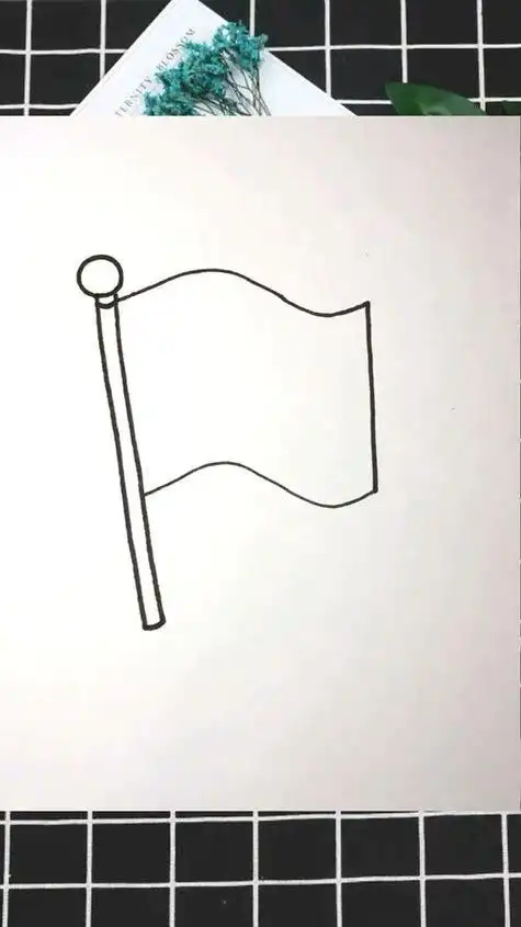 三角形小红旗简笔画集