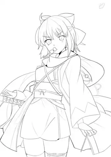 作业:动漫线稿零基础入门学习之主线与辅线的画法练习 - rh-9-218 tc