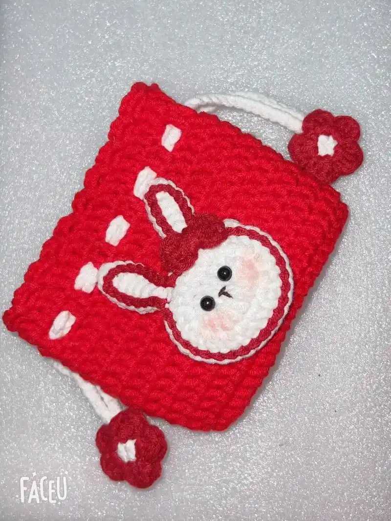 图文伙伴计划 兔年了 来个兔兔束口袋#我的手工日常 #记录 - 抖音