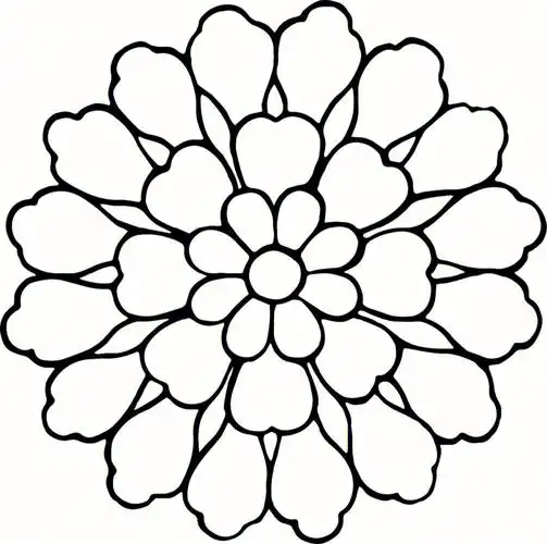 传统纹饰中的一些花卉线稿十二