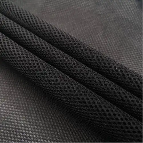 三明治三层网布夹层网眼布汽车座套面料3d透气网布床围沙发鞋布料白色