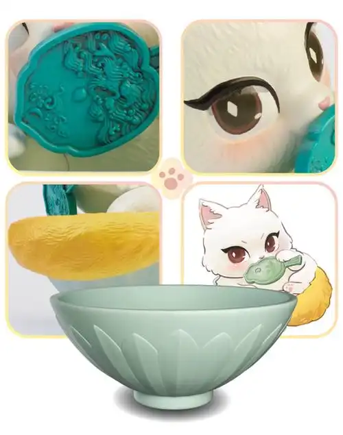 观复博物馆观复猫盲盒人气猫馆长手办少女心礼物公仔玩具忙和 小二黑