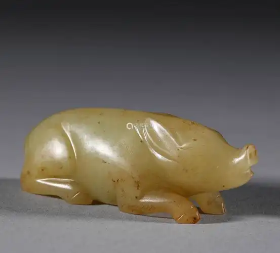 han dynasty, and tian yuzhu汉代,和田玉猪-【成交 价格 图片】