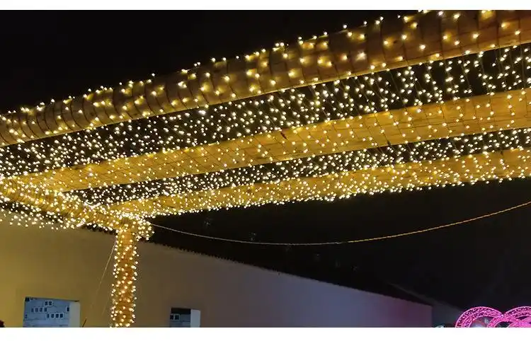 节日装饰闪灯防水七彩变色满天星灯串户外工程亮化超长款led彩灯