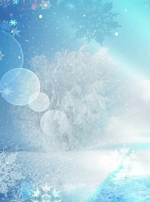 冬季梦幻雪花背景图片