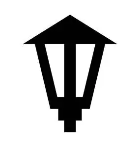 路灯设置集合图标黑色, 轮廓样式矢量符号股票插画网站矢量插图9城市