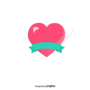 黑色和红色的双心