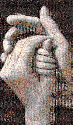 刘德华与朱丽倩,小龙女三只手紧紧相握.