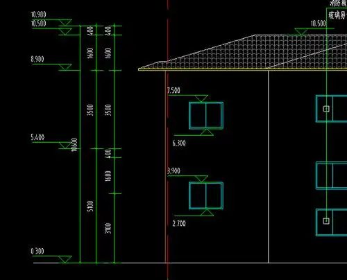 建筑物各个方向的立面图室外标高不同