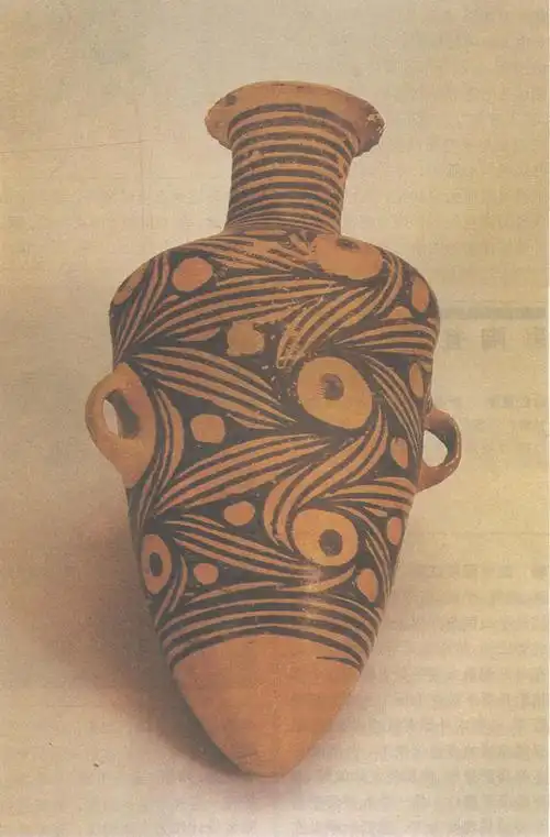 彩陶漩涡纹尖底瓶