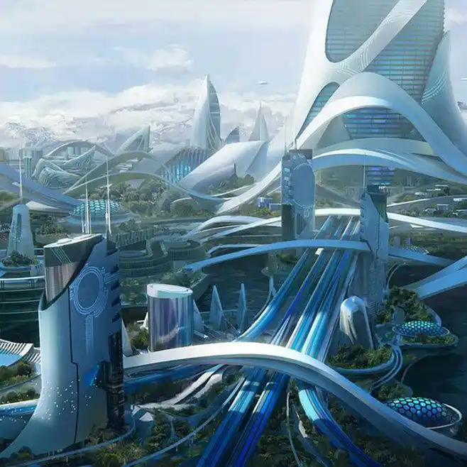 21:33:26未来科幻城市场景3d模型 kitbash3d 城市立体模型场景概念cg