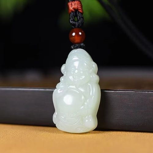 玉茹意 和田玉迷你小财神吊坠男女款挂件