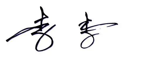 李字草书签名怎么写