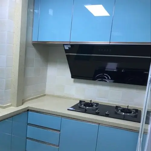 闪电客橱柜门定做晶钢门订制灶台门厨房整体橱柜门定做钢化玻璃橱柜