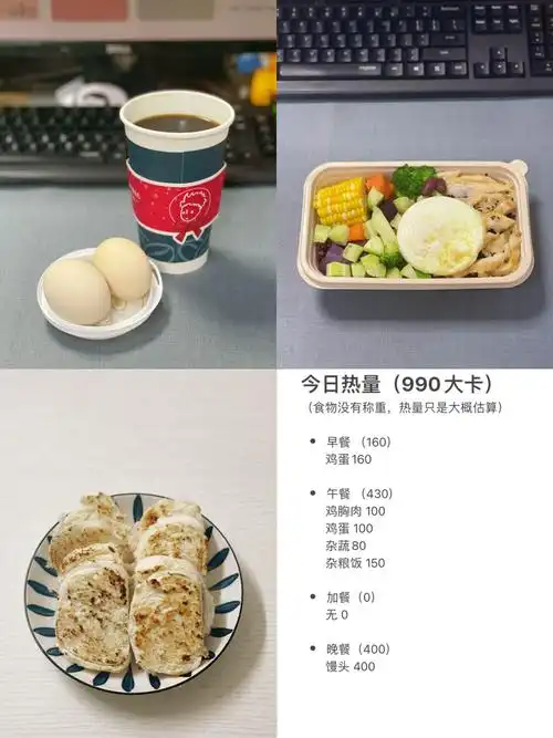 有涨称已经非常知足了哈哈)8715今日热量(990大卡)(食物没有称重