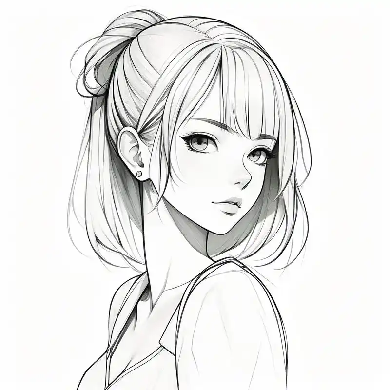 96手绘女生头像,简约又清新78