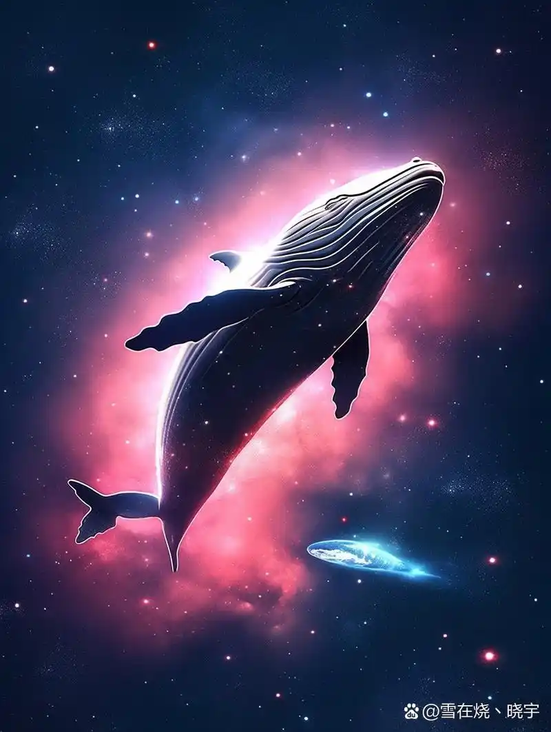 北冥有鱼,其名为鲲 星空绘画大鱼95 #ai绘画# #大鱼海棠