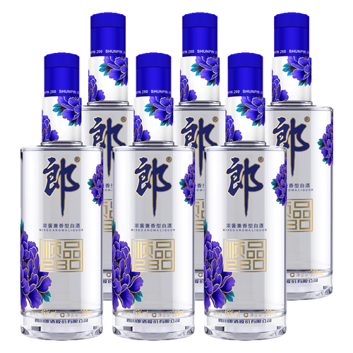 郎顺品郎(蓝顺)45度280ml*6瓶(新老包装随机发货)