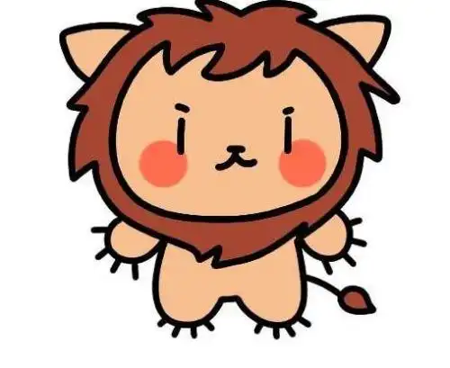 彩色十二星座狮子座简笔画教学可爱又简单狮子座简笔画怎么画