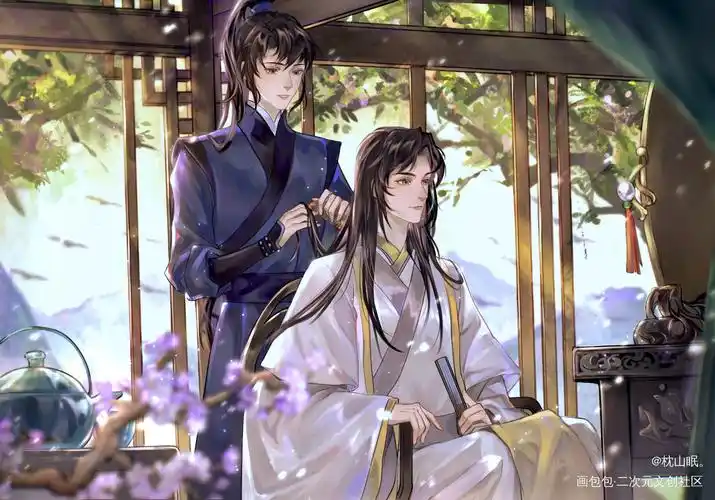 六爻priest严争鸣程潜绘画作品