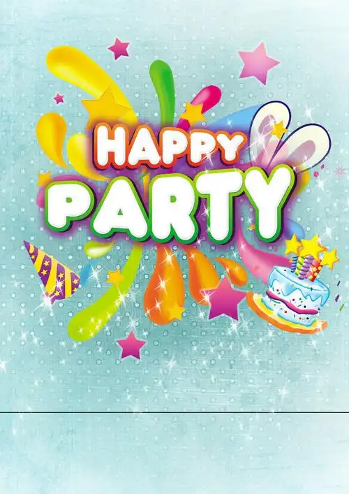 生日派对海报免抠素材免费下载_觅元素51yuansu.com