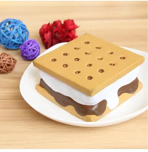 pu慢回弹玩具仿真食品饼干 squishy仿真饼干模型 厂家直销