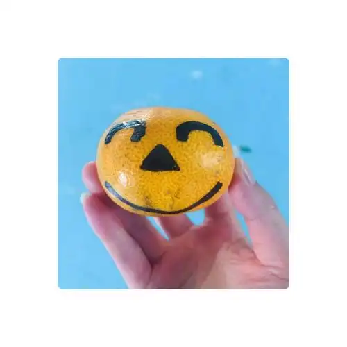 大橘子?这是干嘛用?还在上面画了一个表情