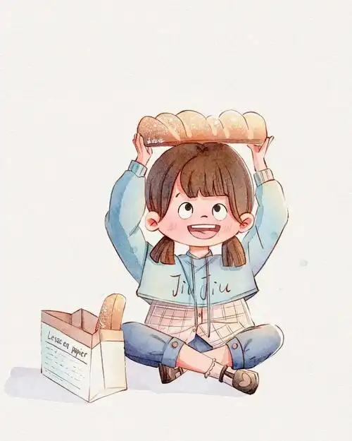 插画|可爱风治愈系人物插画,我的笑容可以治愈你