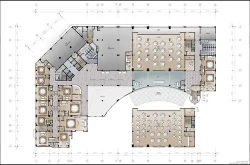 五星级酒店彩色平面图,psd全套文本