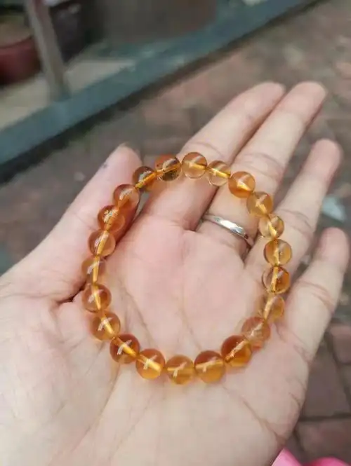 天然黄水晶手串
