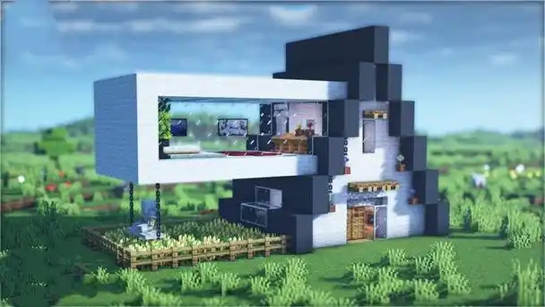 在mc里越是现代风的建筑,越多是"简约风格"的设计,同样适用于生存玩家