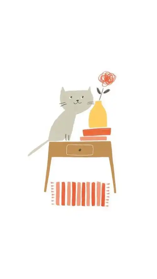 可爱 简单 插画 萌萌哒 #卡通壁纸"