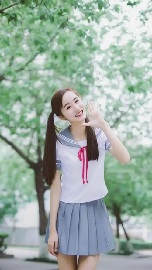 清纯校园学生装写真,高清图片,手机锁屏桌面-壁纸族