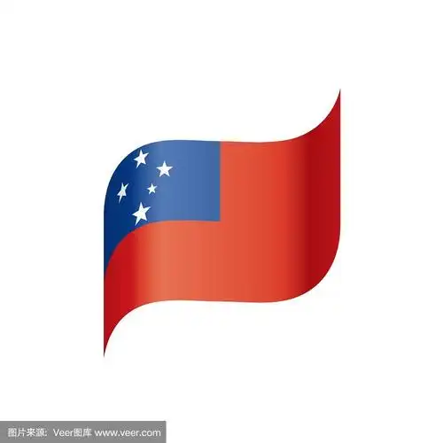 萨摩亚国旗,矢量图