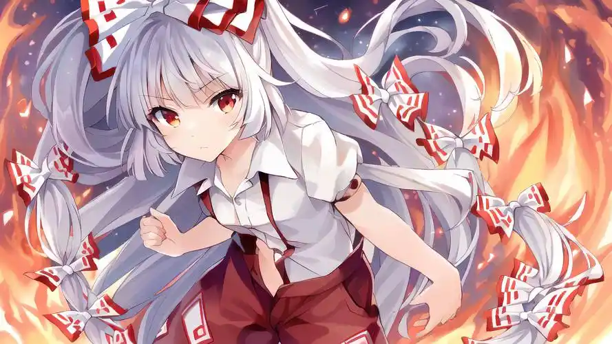 壁纸分享——东方project:藤原妹红_竹林_人类_生活