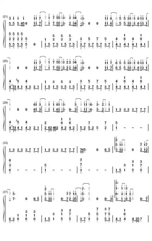 薛之谦天外来物钢琴数字简谱