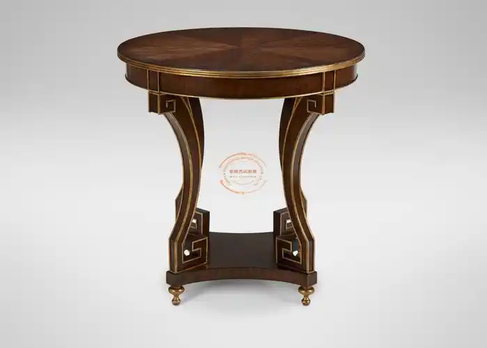 高端个性圆桌餐桌定制美式实木餐桌设计师会所餐桌