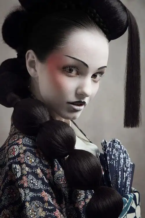 日本艺伎妆型创作