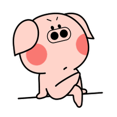 可爱的猪夯夯微信表情包 搞怪的吃货猪夯夯表情