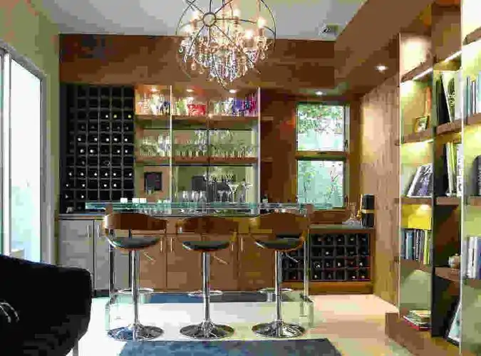 木工做的墙上不等格摆件隔断效果图大全