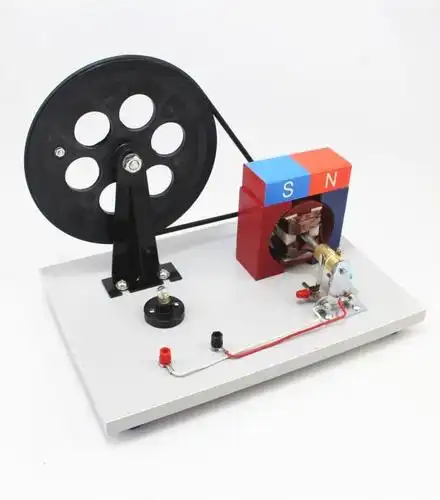 手摇交直流发电机灯泡型教学仪器物理电磁学实验器材发电机模型