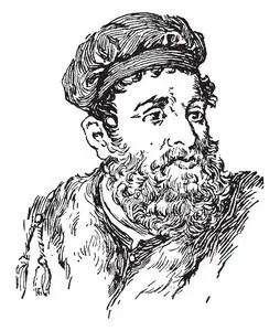 马可波罗, 1254-1324, 他是一个威尼斯商人的旅行者, 复古线条画或