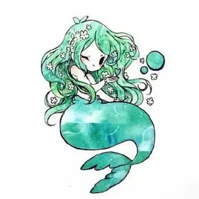 手绘的美人鱼