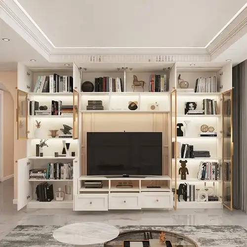 电视柜一体组合墙柜背景墙电视电视机机柜客厅轻奢电视柜