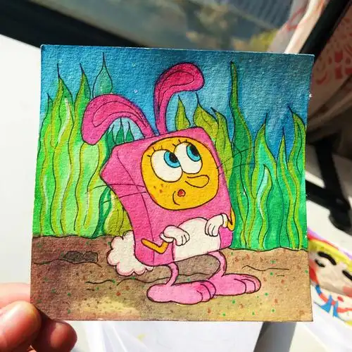 水彩画海绵宝宝附线稿教程